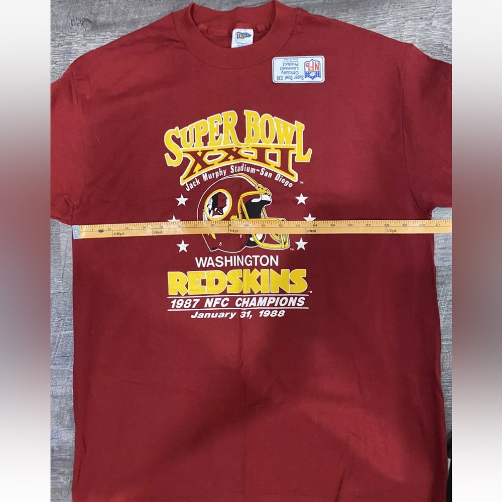 NWOT Vintage 1980s Washington Redskins 1987 NFC Champs T-shirt Mens XL Deadstock - Picture 6 of 7